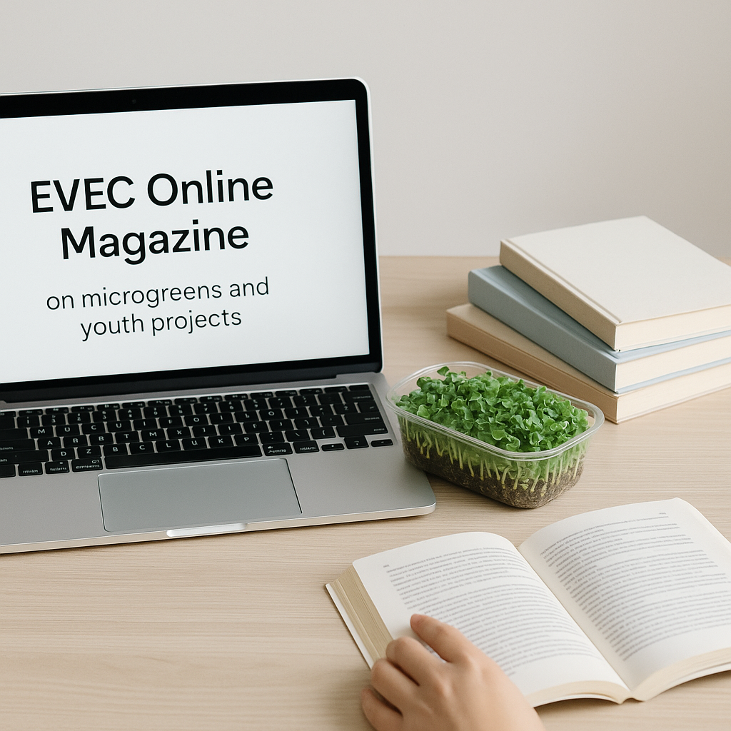 EVEC Online Magazine on microgreens and youth projects