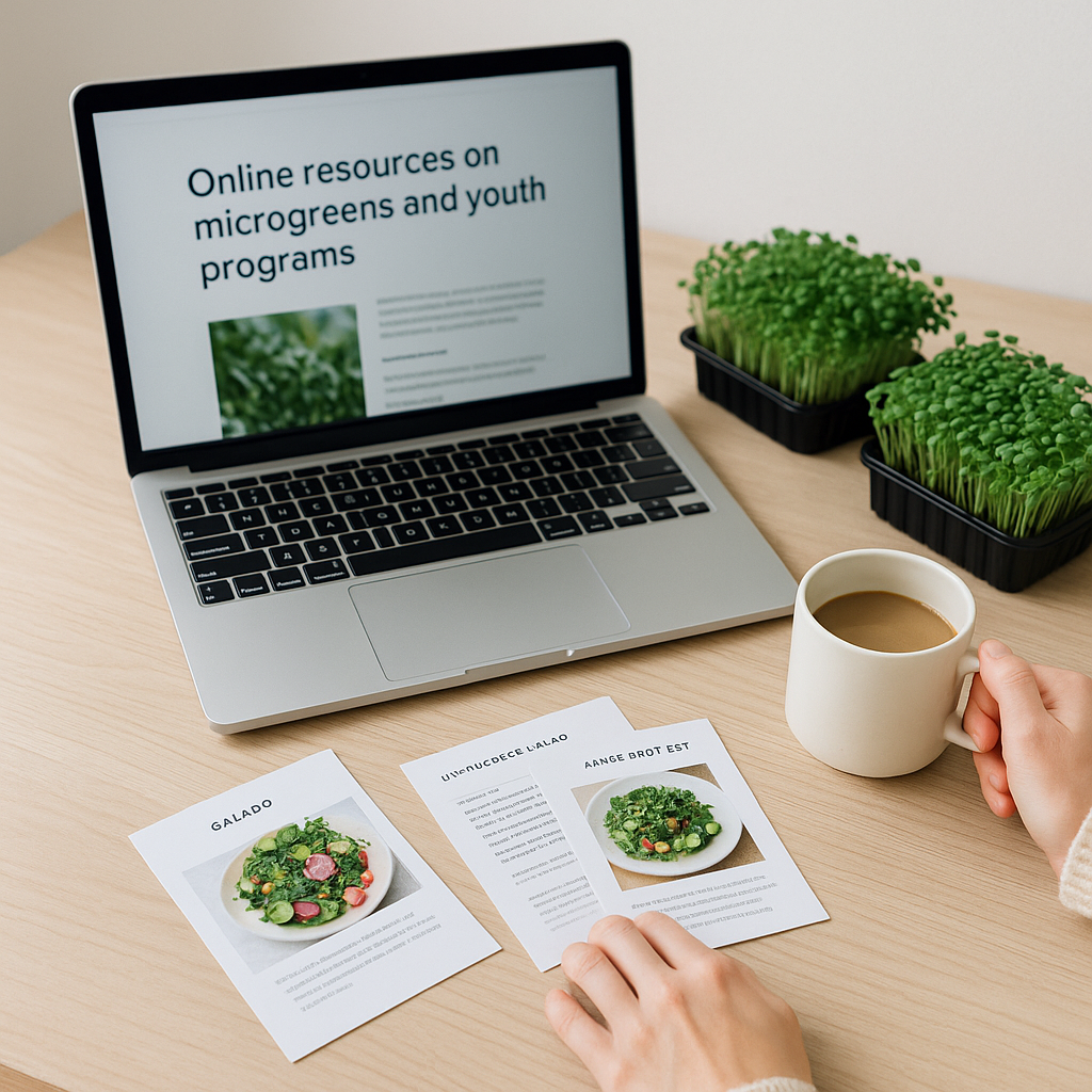 Online resources on microgreens and youth programs