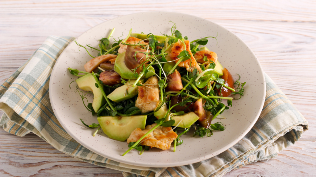 salad with microgreens